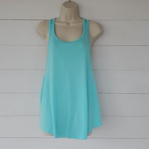 NIKE Dri-Fit T-back Tank Top Aqua Blue Size S/M